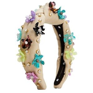 Lele Sadoughi Crystal Lily Knot Headband, Multi